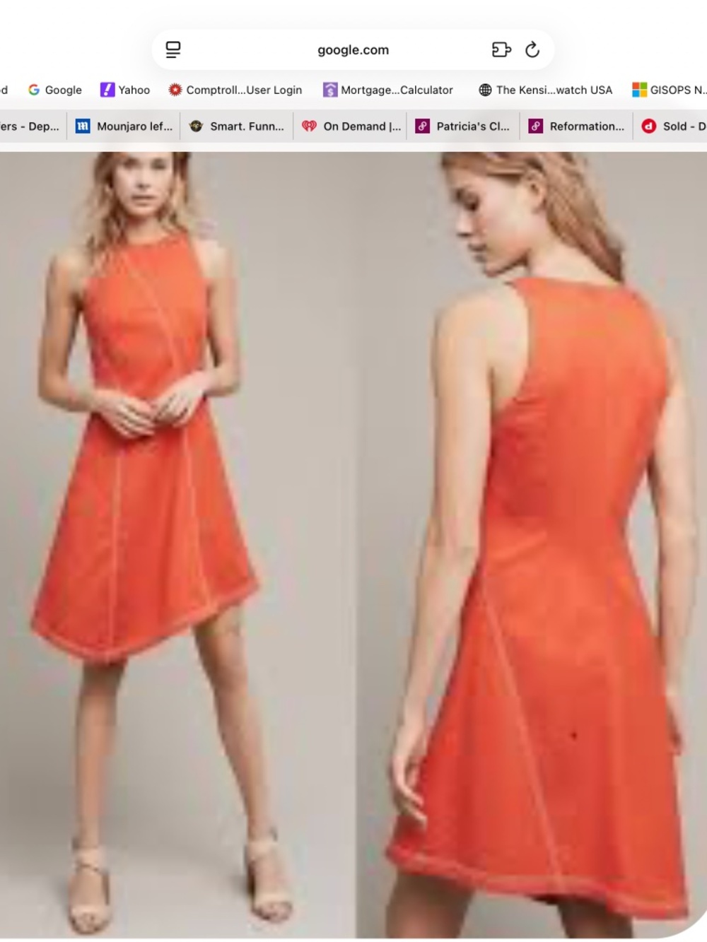 `Maeve by Anthropologie Aysmmetric Cotton/Linen Dress Size 8